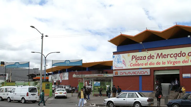 Entrance of the Paloquemao market in Bogotá